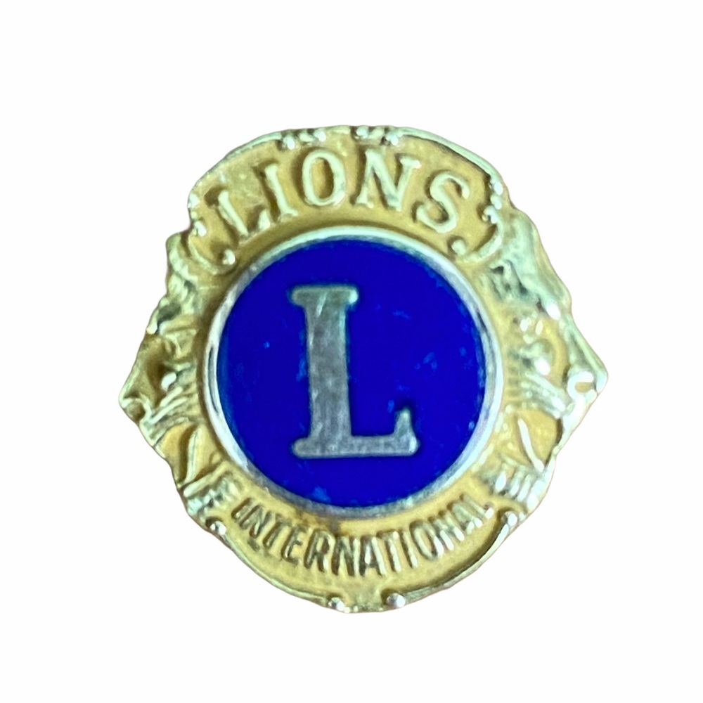 Vintage Lions International Pin, Screw Back